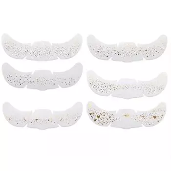 6Pcs Long Lasting Face Temporary Tattoo Star Heart Face Tattoo Sticker Fashion Freckle Tattoo Party 01+02+03+04+05+06