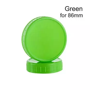 6pcs Plastic Reusable for Wide Mouth Jar Seal Bottle Cover 70mm 86mm Good Seal Mason Jar Lid green-6pcs for 86MM