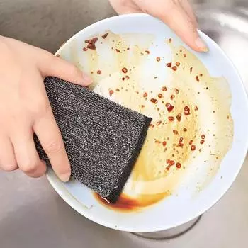 6pcs Rectangle Dishwashing Sponge Absorbent Scrub Sponge Pads Stainless Steel Sponge Pot разноцветный
