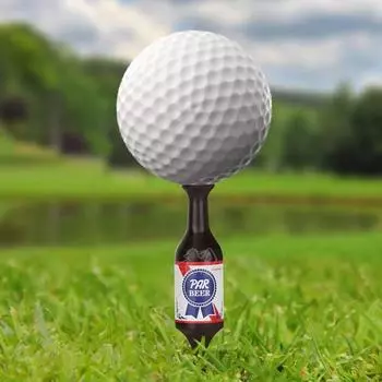 6pcs/set Ball Socket Bottle Shape Golfing Tees Ball Holder Golf Ball Nail Golf Practice Tools темно-коричневого