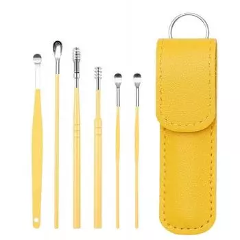 6pcs/set Ear Scoop Cleaning Tool Stainless Steel Spiral Ear Scoop Remove Earwax Multifunctional Ear Care SuppliesMakeup cosmetic makeup make upMakeup