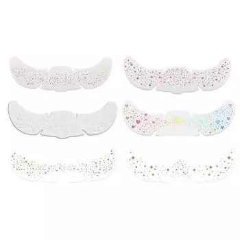 6Pcs Sparkle Face Temporary Tattoo Long Lasting Face Tattoo Sticker Freckle Tattoo Music Festival 01+10+19+29+36+40