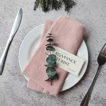 6pcs Washable Gauze Table Towel Cotton Table Decoration Vintage Tea Towel Christmas 32*32cm