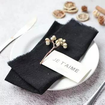 6pcs Washable Gauze Table Towel Cotton Table Decoration Vintage Tea Towel Christmas 42*42cm