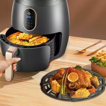 6QT Air Fryer Crisping Fort, антипригарное покрытие Air Fryer, сковорода-гриль, подставка для хрустящей тарелки, подставка, полка, решетка для Gourmia GAF698/GAF686 Air Fryers чёрный