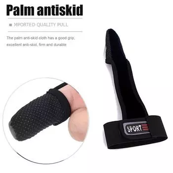 6UK Casting One Finger Glove Stall Protector Нескользящий инструмент для ловли карпа (черный)