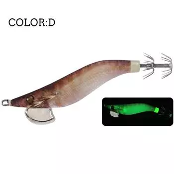 6UK Luminous Fishing Bait Squid Jig Baits с крючком для ловли кальмаров (Стиль D)