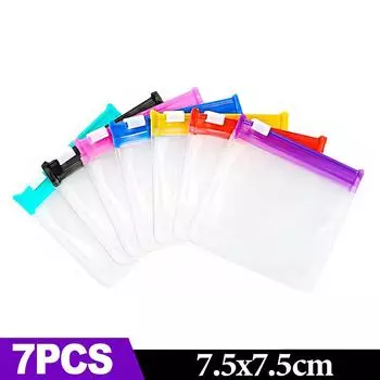 70/7Pcs Mini Pill Dispenser Bags Protable Travel Jewel Pouch with Sliding Zipper Self-sealing Waterproof Storage Organization
