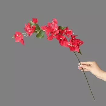 76cm Artificial Plum Blossom 24/51 Heads Silk Flower New Fake Bougainvillea Spectabilis Wedding Red-24 Heads
