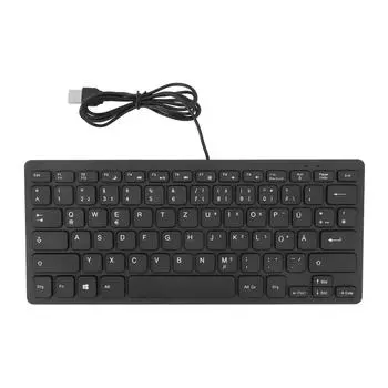 78 клавиш Язык Ультратонкая клавиатура Plug and Play Влагозащищенная USB Проводная Компактная клавиатура для French