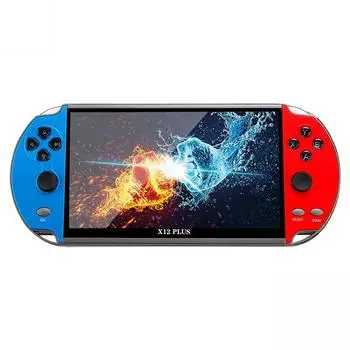 7,1-дюймовая портативная игровая консоль X12 Plus с IPS-экраном, портативный игровой плеер 16 ГБ + 32 ГБ, 10000+ классических игр, игровая консоль 4K HD