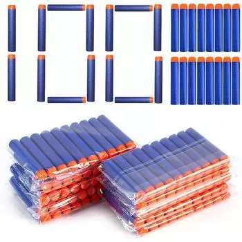 7,2 см, 100 шт. для Nerf, мягкие пули, дартс, круглая головка, запасная губка, дротики, детский игрушечный пистолет, пули для бластеров NERF N-Strike