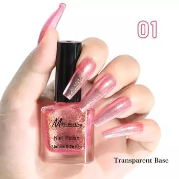 7,5 мл Fantasy Glitter Oil-Based Быстросохнущий Стойкий Неотслаивающийся Лак Для Ногтей Не Требуется УФ-лампа