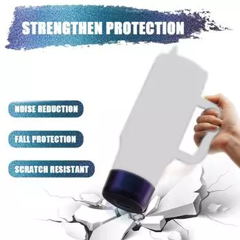 7.5cm Silicone Cup Bottom Cover Heat Insulation Non-slip Mug Sleeve Water Cup Cover For 12/16/18/21/24oz Sports Bottle K2J1