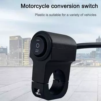 7/8 22cm Plastic Motorcycle Handlebar Headlight Switch Three-position Waterproof Switch 12V Fog Spotlight Retro Switch