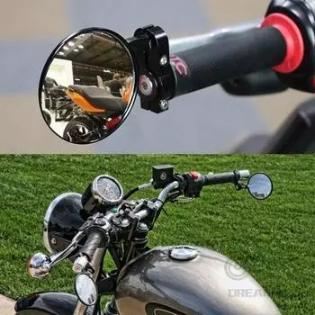 7/8 универсальные складные мотоциклетные зеркала заднего вида для Honda Suzuki Yamaha Cafe Race Bobber с ручкой, боковые зеркала CB7A