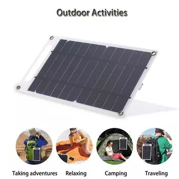 7.8W Solar Panel Portable Ultra Thin Monocrystalline Silicon Solar Panel Charger USB Port for Cell Phone Outdoor Camping Hiking 7.8W