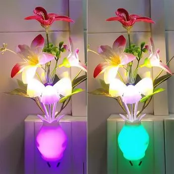 7 цветов ночник США вилка индукционная мечта гриб гриб Luminaria лампа 220 В светодиодная лампа-гриб светодиодные ночные огни