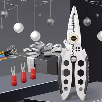 7-дюймовые многофункциональные плоскогубцы для зачистки проводов, специальные инструменты для электрика, инструменты для резки проводов, вытягивания, прессования, намотки, завинчивания