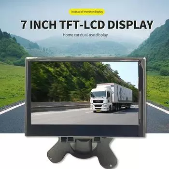 7-дюймовый автомобильный монитор TFT LCD цветной экран Автомобильная камера заднего вида Безопасная парковка Реверсивный дисплей заднего вида Поддержка монитора Автомобильная камера