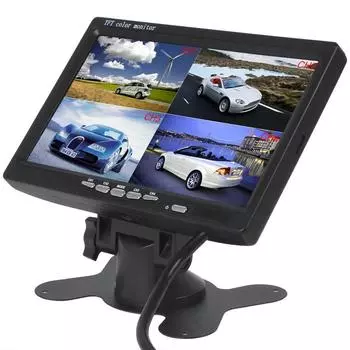 7-дюймовый TFT LCD автомобильный монитор 4-канальный видеовход квадро-монитор парковочный монитор на лобовое стекло приборная панель камера заднего вида