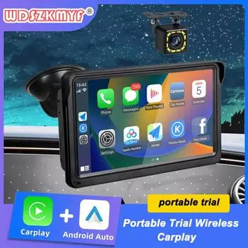 7-дюймовый универсальный автомобильный радиоприемник беспроводной Apple Carplay Android Auto мультимедийный видеоплеер сенсорный экран FM Bluetooth WIFI