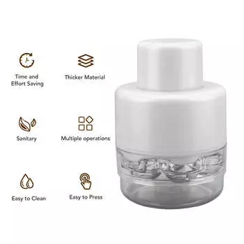 7 отверстий Multi Cherry Pitter Quick Release Push Pull Многофункциональный кухонный инструмент для удаления косточек из вишни Белый
