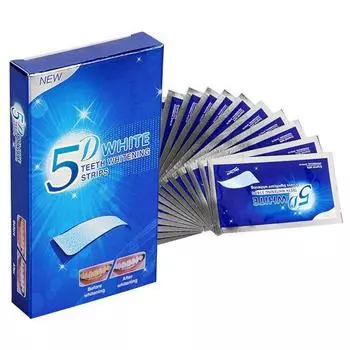 7 пар/коробка 5D наклейки для отбеливания зубов ослепительно белые стоматологические наклейки стоматологическая пленка патчи для чистки зубов 7 pairs