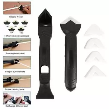 7 Pcs/set Multifunctional Silicone Trowel Durable Caulking Finisher Kitchen 7 Pcs/Set