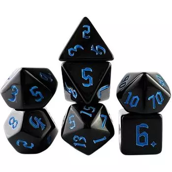 7 шт./компл. акриловые D4 D6 D8 D10 7-Die игровые кости настольная игра DND игральные кости многогранные игральные кости