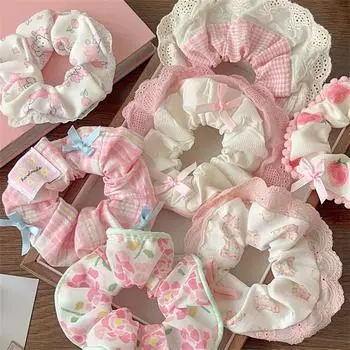 7 шт. Повязка на голову для толстой кишки, летняя комбинация, милая повязка на голову для девочки, простая и универсальная резинка, принцесса, аксессуар для волос