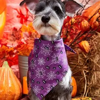 7 Type Dog Cat Bibs Halloween Bandana Soft Triangle Scarf Party Cosplay Dog Accessories Kitten Puppy Cotton Reflective Bandana