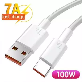 7A USB Type C кабель для быстрой зарядки для Huawei Mate 40Pro Xiaomi Poco Samsung кабели для быстрой зарядки USB C кабель для синхронизации данных 0.25m