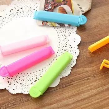 7cm 10 Pieces Sealing Clips Plastic Snack Bag Sealers Organizer Clamps Reusable Seal Accessories Gifts Color Random