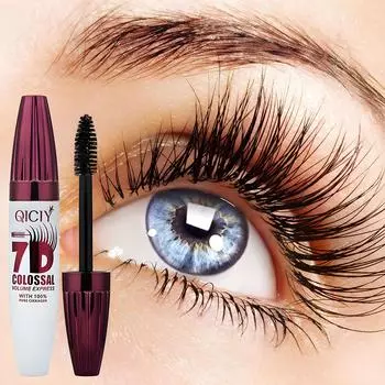 7D Volumizing Mascara Super Black Водостойкая Стойкая Тушь Удлиняющая Подкручивающая Тушь Для Глаз Черная Для Всех Типов Кожи Макияж Для Увеличения Глаз 1pc