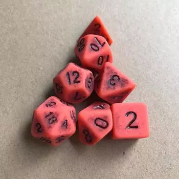 7pc/lot Digital Dice Set D4 D6 D8 D10 D12 D20 Colorful Polyhedral Dice for Entertainment Board Game A