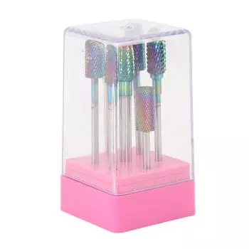 7pcs Drill Bits for Nails Tungsten Carbide Drill Bits Manicure Pedicure Remover Tools for Acrylic Ge