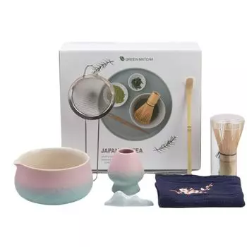 7pcs Gradual Yin Carving of Distant Mountains Matcha Whisk Set Matcha Making Kit Tea Lovers
