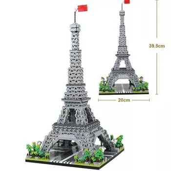 8002 Модель мировой архитектуры, строительные блоки, Париж, Эйфелева башня, алмазные микростроительные кирпичи, игрушки «сделай сам» для детей, подарок
