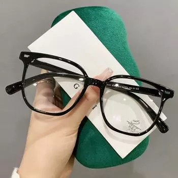 8012 Retro Tr Large Frame Glasses Frame, Anti-Blue Glasses, Can Be Equipped With Degree Flat Glasses