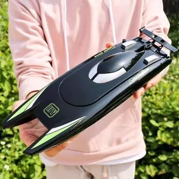 805 RC лодки для детей и взрослых, 25 км/ч, высокоскоростная гоночная лодка, 2 канала, лодки с дистанционным управлением для 2 batteries серебряный