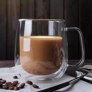 80-650ml Double Wall Glass Mug Resistant Tea Beer Mug Coffee Milk Lemon Juice Cup Drinkware Lover Coffee Cups Gift Creativity 301-400ml