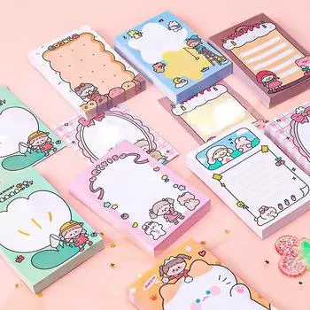 80 листов милый мультяшный блокнот для заметок Kawaii Sweet Girl блокнот для DIY Decroate блокнот для скрапбукинга очаровательные канцелярские принадлежности для студентов