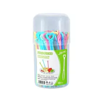80 Pieces Disposable Cute Household Fruit Fork canned 80 pcs S