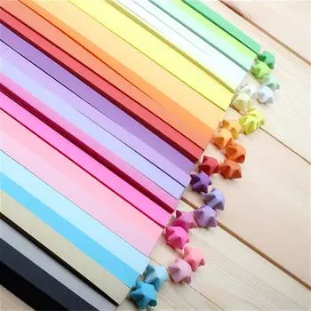 80 шт. 10 набор для смешивания цветов Star Papers Lucky Origami Paper Strips DIY Handmade Orgami Craft 80pcs