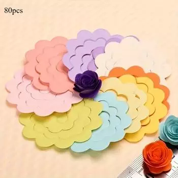 80 шт. случайных цветов роза квиллинг бумага смешанный цвет оригами DIY бумага ремесло 80pcs