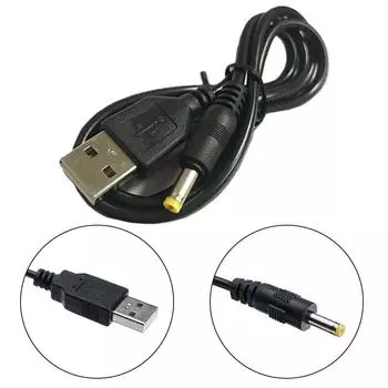 80 см 5 В 1 А USB-кабель для зарядки постоянного тока, зарядный шнур для PSP 1000 2000 3000, штекер 4,0x1,7 мм, USB-кабель для зарядки