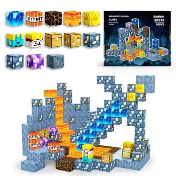 80PCS Big Sword Магнитные блоки STEM Игрушка Строительный набор для мальчиков и девочек в возрасте от 3 лет Сенсорные игрушки для малышей Подарки Конструкторы