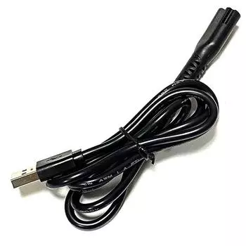 8148/8591/8504 Электрические машинки для стрижки волос Блок питания USB-кабель для зарядки Черный