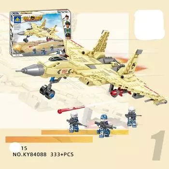 84088 Китай J-15 Истребитель Военный Пластиковый Кирпич Головоломка Сборка Вилка Детские Игрушечные Блоки Без Коробки